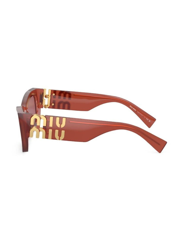 Brown Logo Plaque Rectangle Sunglasses