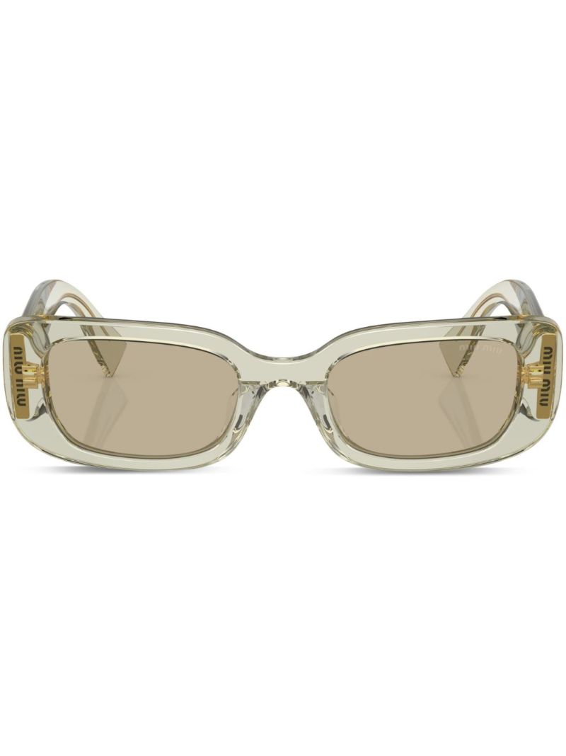 Green Rectangle Frame Sunglasses