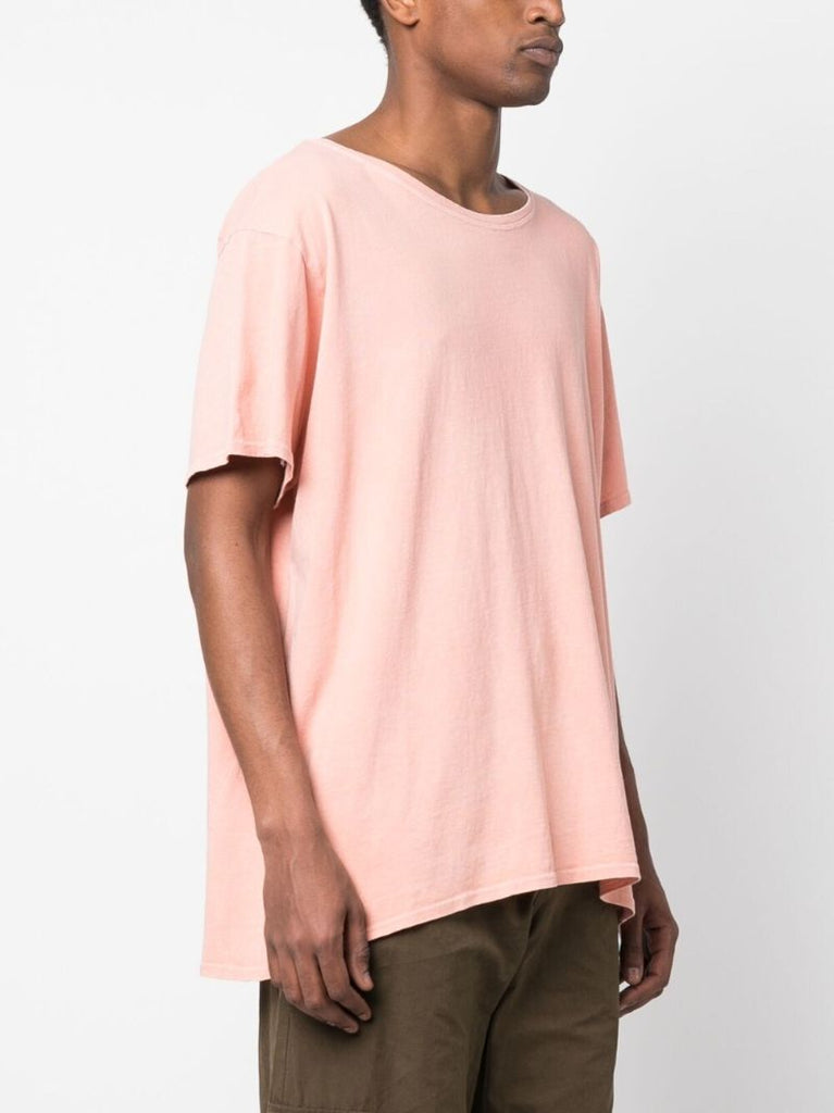 Pink Crew Neck Cotton T-shirt