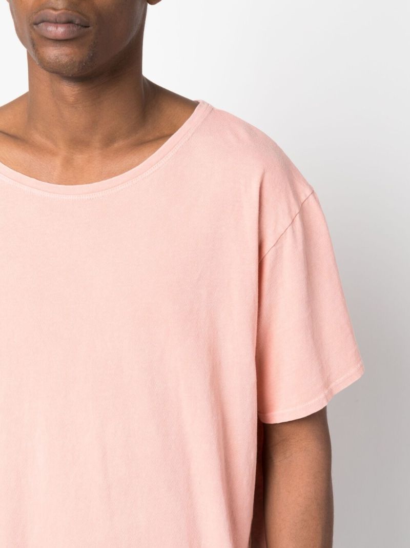 Pink Crew Neck Cotton T-shirt