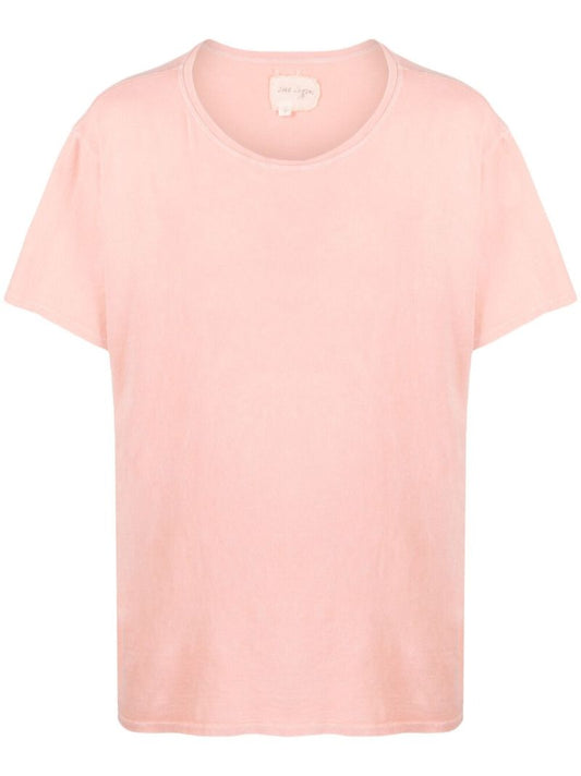 Pink Crew Neck Cotton T-shirt
