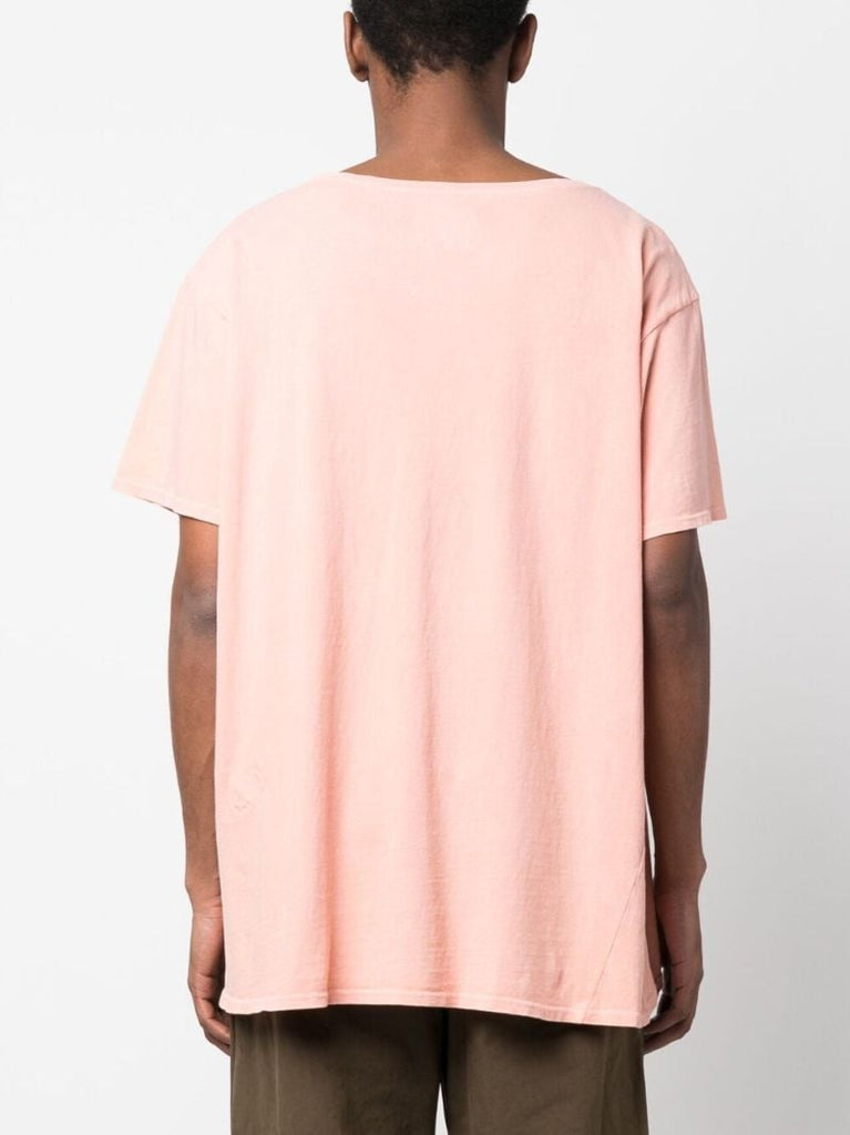 Pink Crew Neck Cotton T-shirt