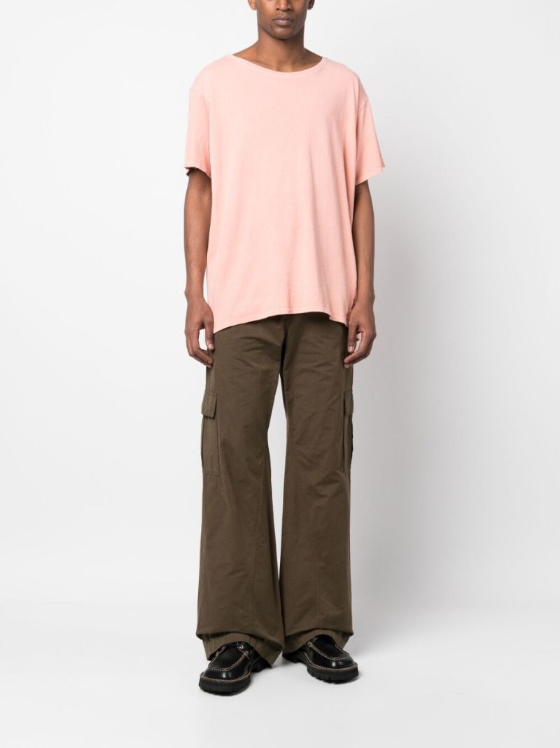 Pink Crew Neck Cotton T-shirt