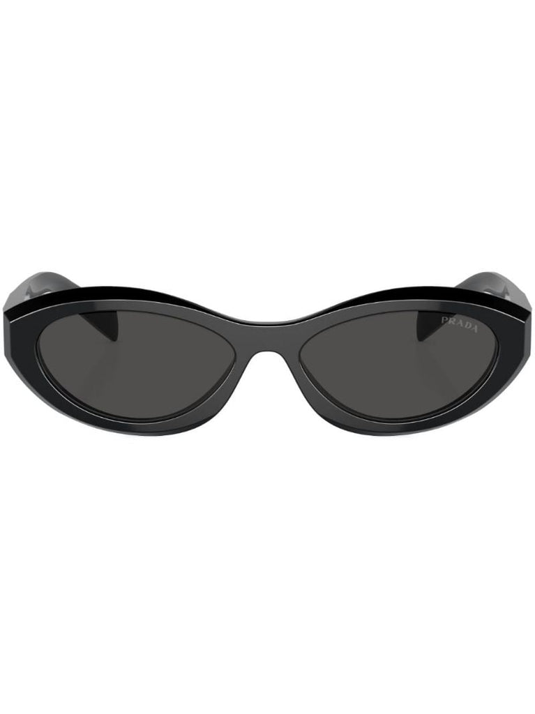 Black Prada Symbole Round-frame Sunglasses