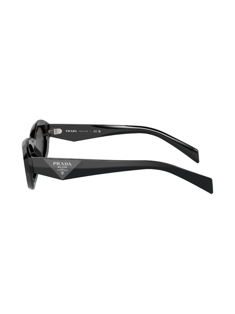 Black Prada Symbole Round-frame Sunglasses