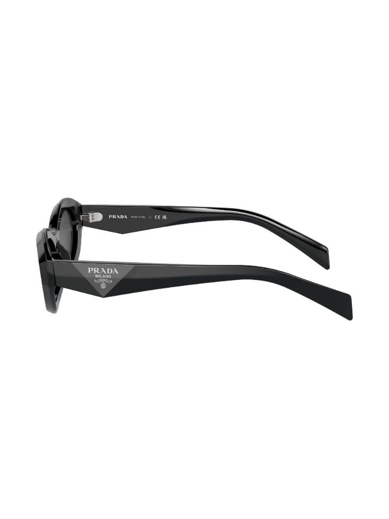 Black Prada Symbole Round-frame Sunglasses