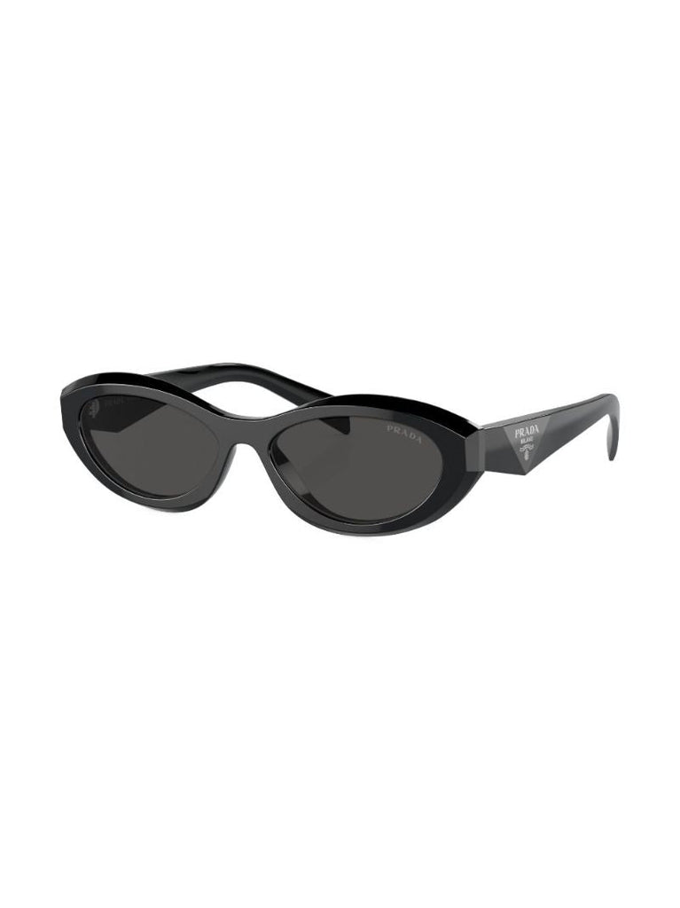Black Prada Symbole Round-frame Sunglasses