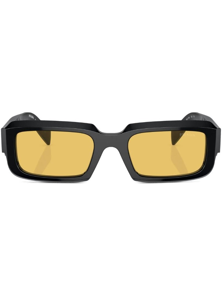 Black Rectangle-frame Sunglasses