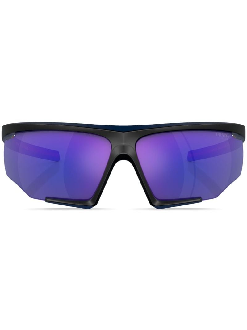 Black Impavid Shield-frame Sunglasses