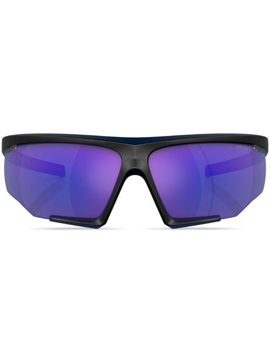 Black Impavid Shield-frame Sunglasses