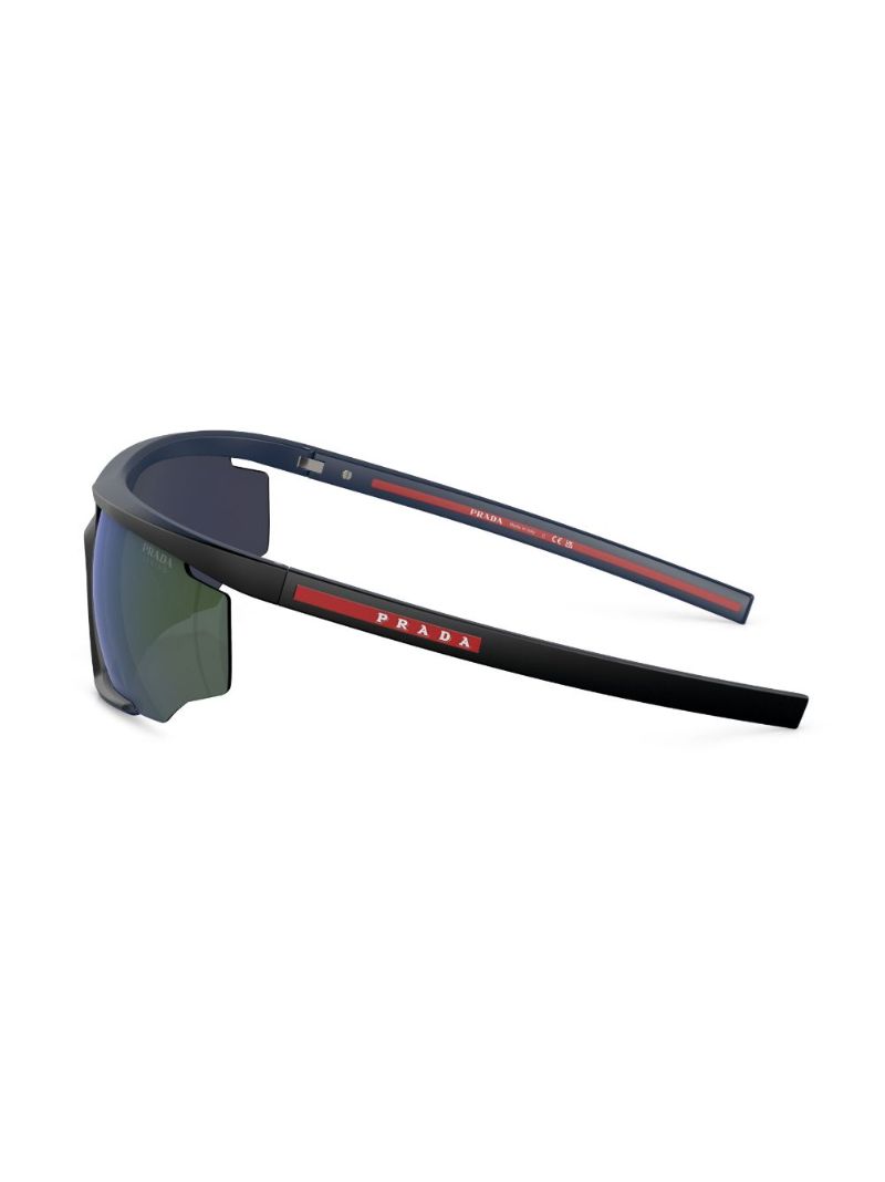 Black Impavid Shield-frame Sunglasses