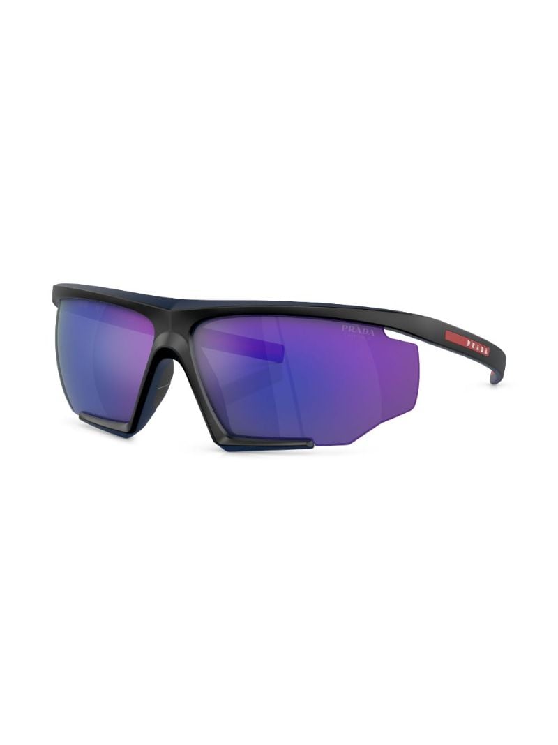 Black Impavid Shield-frame Sunglasses