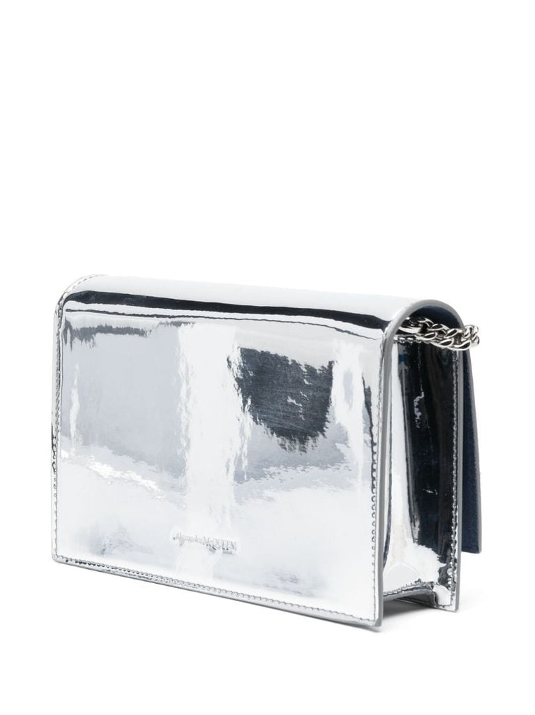 Silver-tone Small Skull Clutch Bag