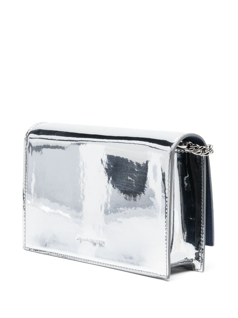 Silver-tone Small Skull Clutch Bag