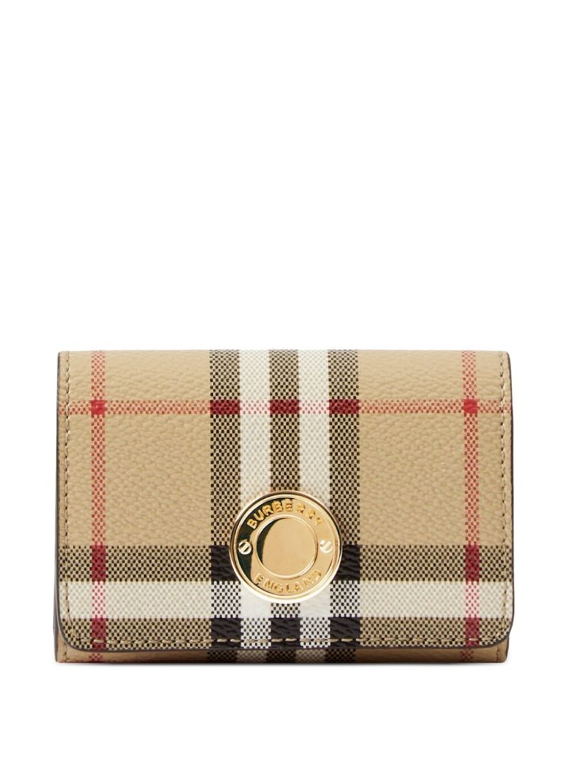 Neutral Vintage Check Wallet