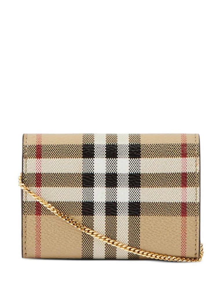 Neutral Vintage Check Wallet
