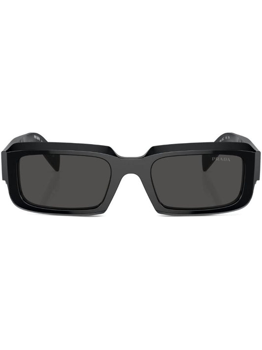 Black Rectangle-frame Sunglasses