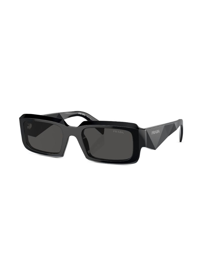 Black Rectangle-frame Sunglasses