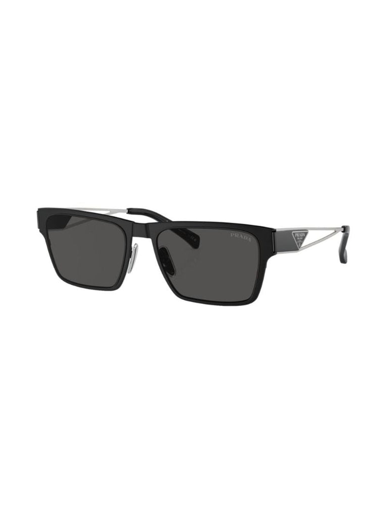 Black Triangle Logo Rectangle Sunglasses