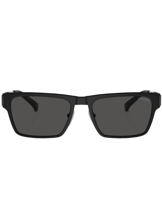 Black Triangle Logo Rectangle Sunglasses