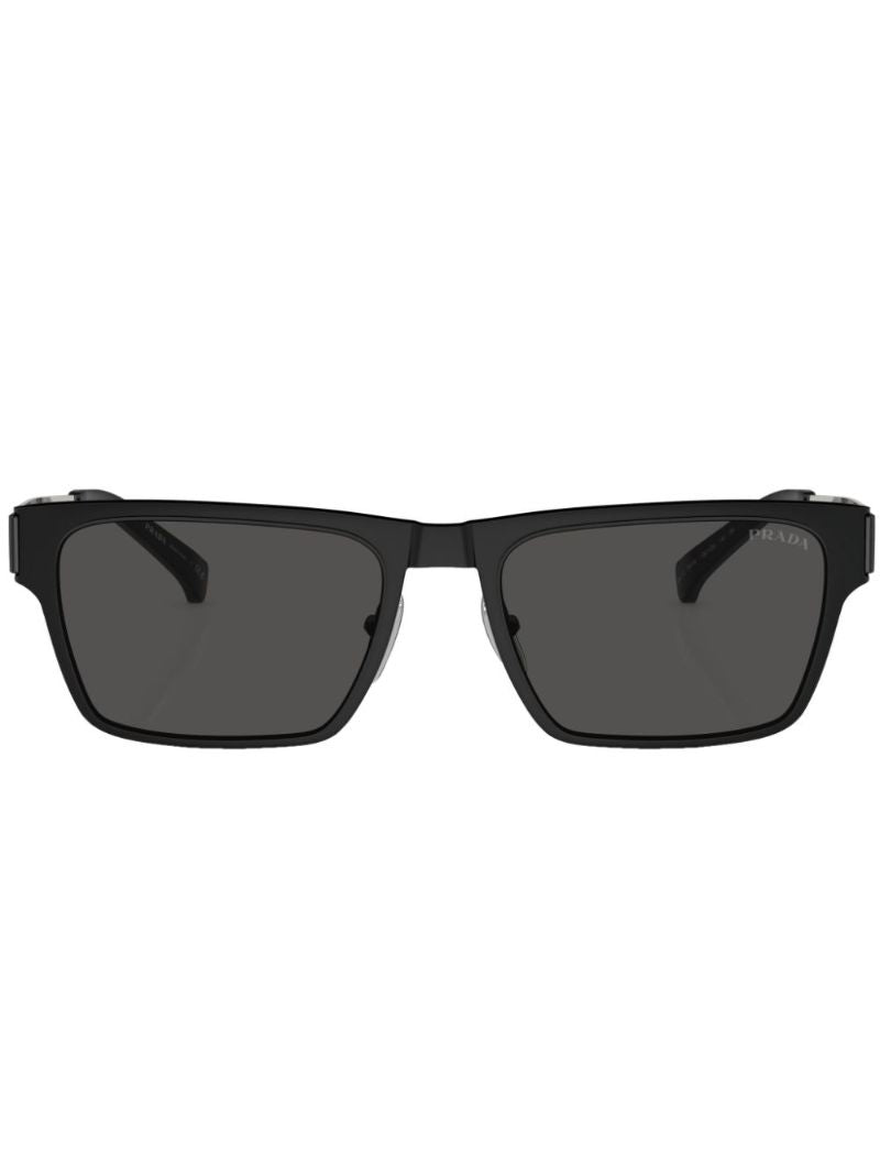 Black Triangle Logo Rectangle Sunglasses