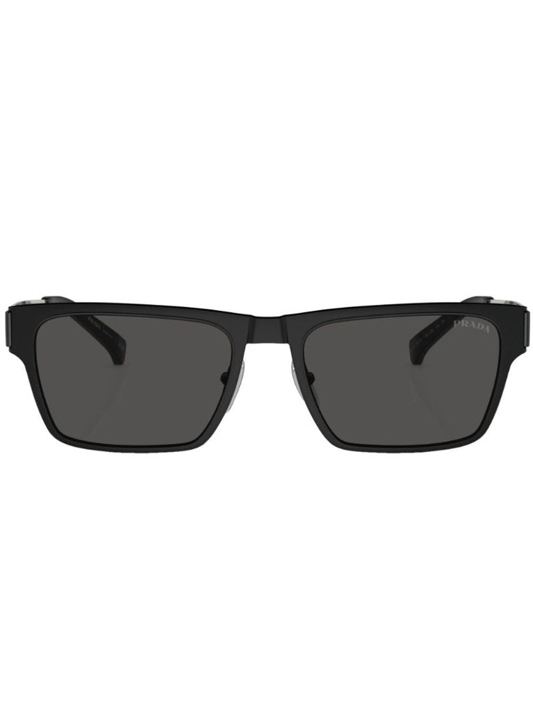 Black Triangle Logo Rectangle Sunglasses