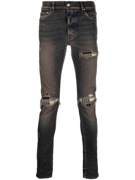 Blue Distressed Skinny Jeans