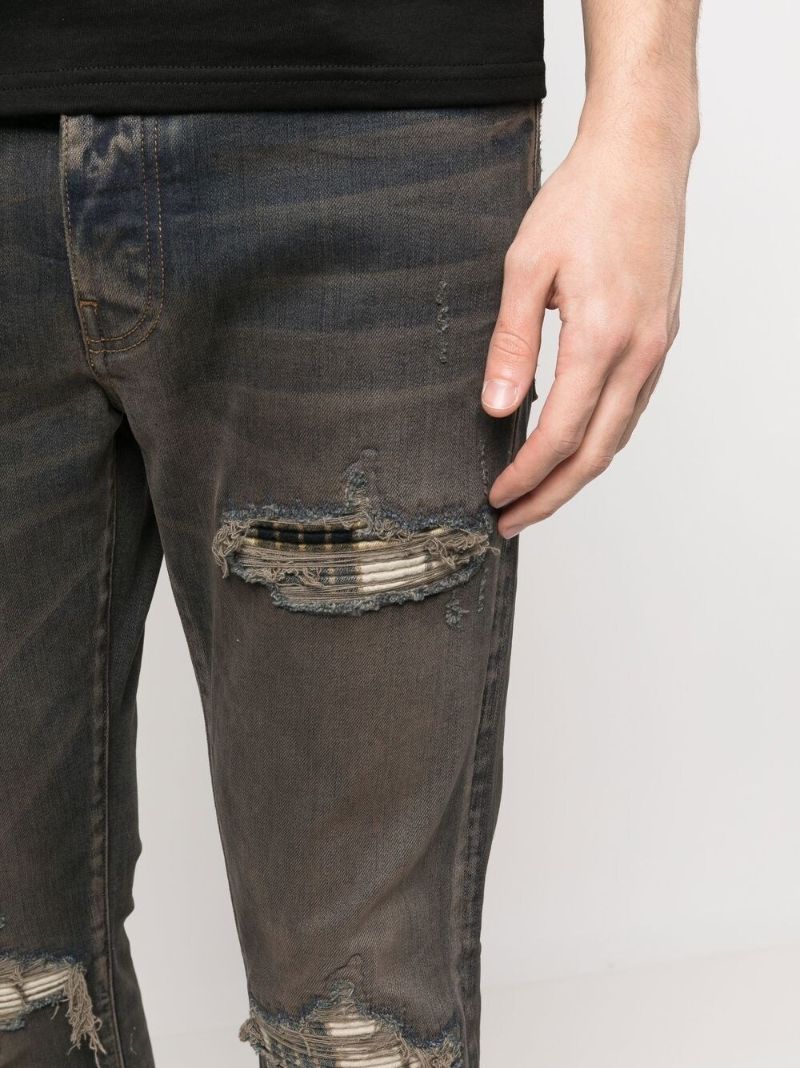 Blue Distressed Skinny Jeans