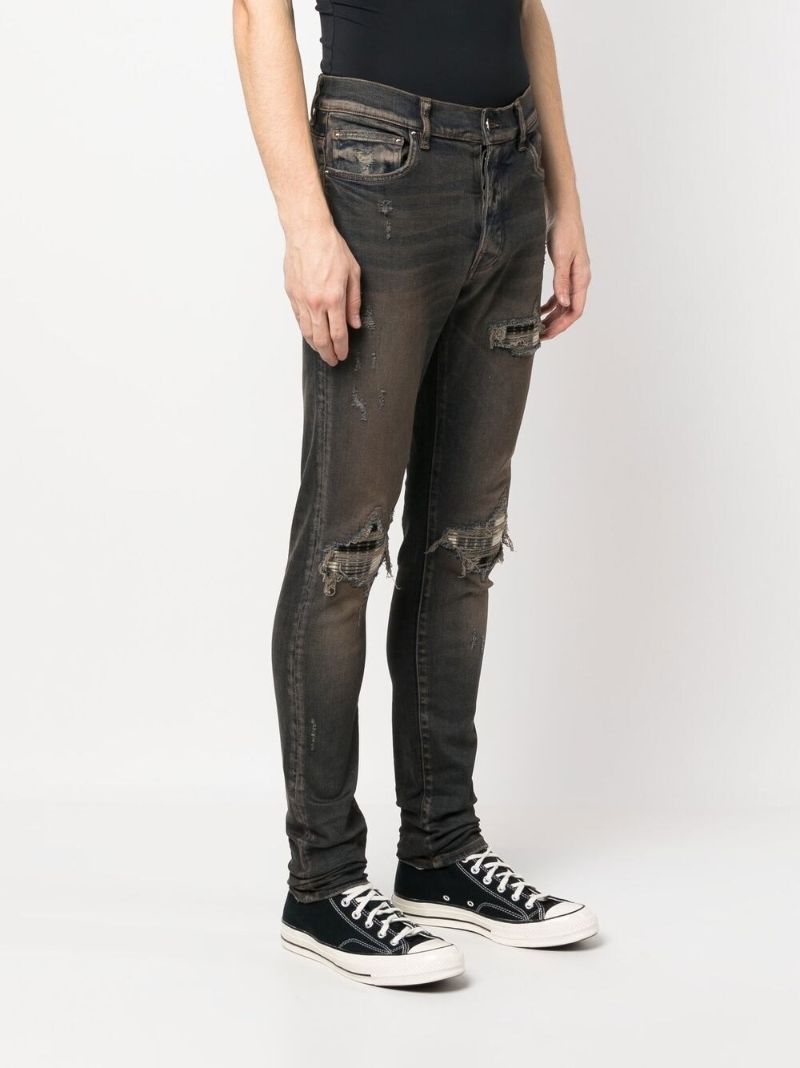 Blue Distressed Skinny Jeans
