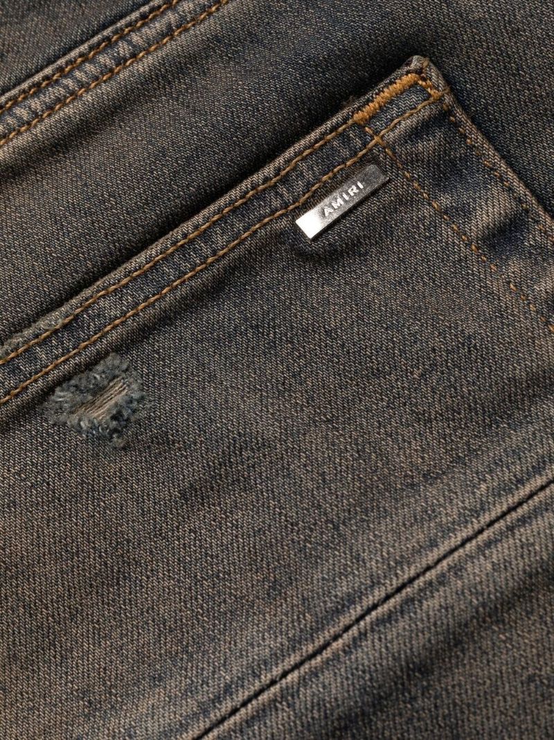 Blue Distressed Skinny Jeans