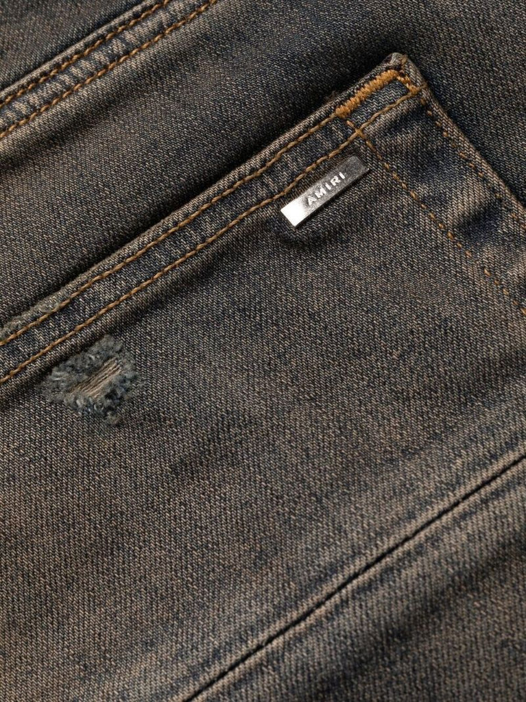 Blue Distressed Skinny Jeans