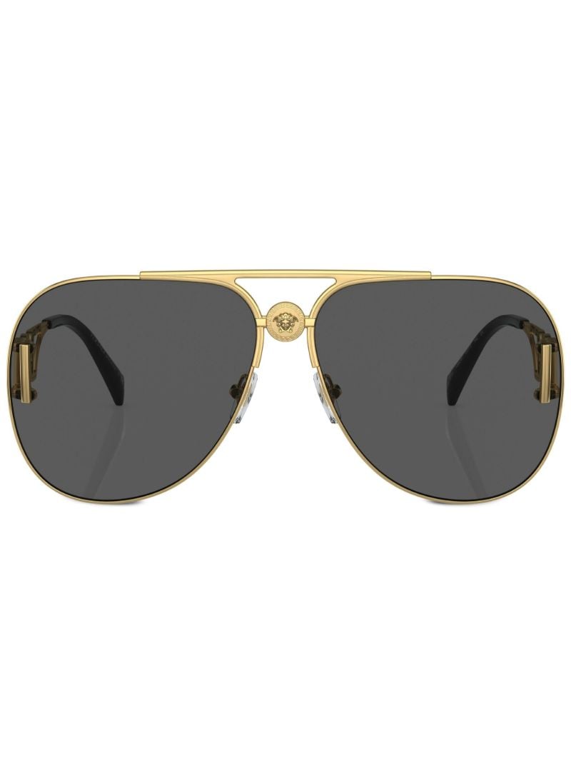 Gold-tone Medusa Biggie Pilot-frame Sunglasses