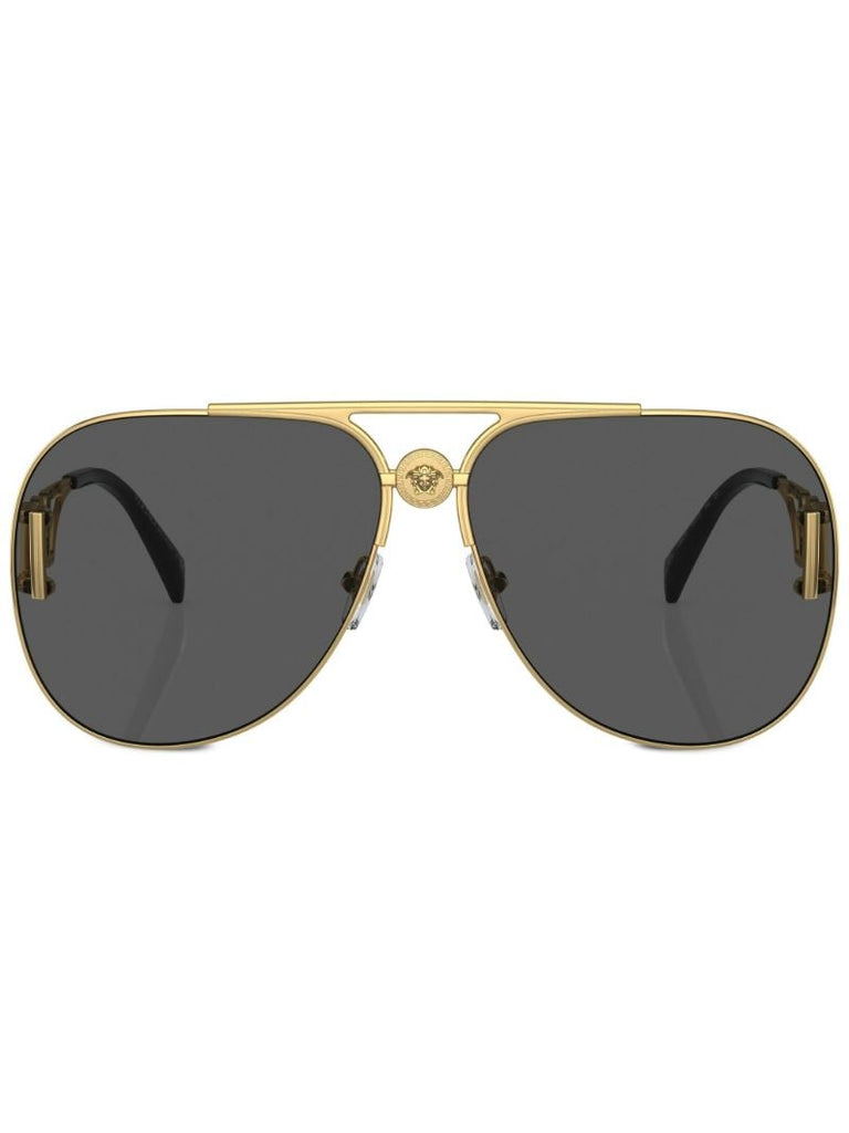 Gold-tone Medusa Biggie Pilot-frame Sunglasses