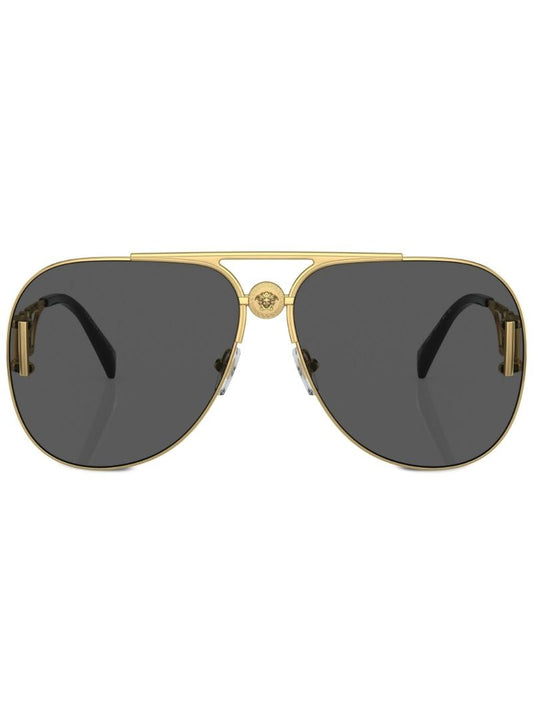 Gold-tone Medusa Biggie Pilot-frame Sunglasses
