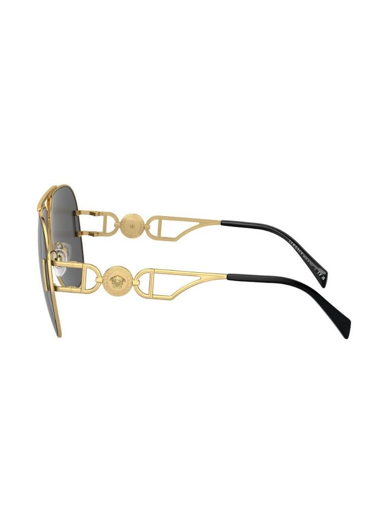 Gold-tone Medusa Biggie Pilot-frame Sunglasses