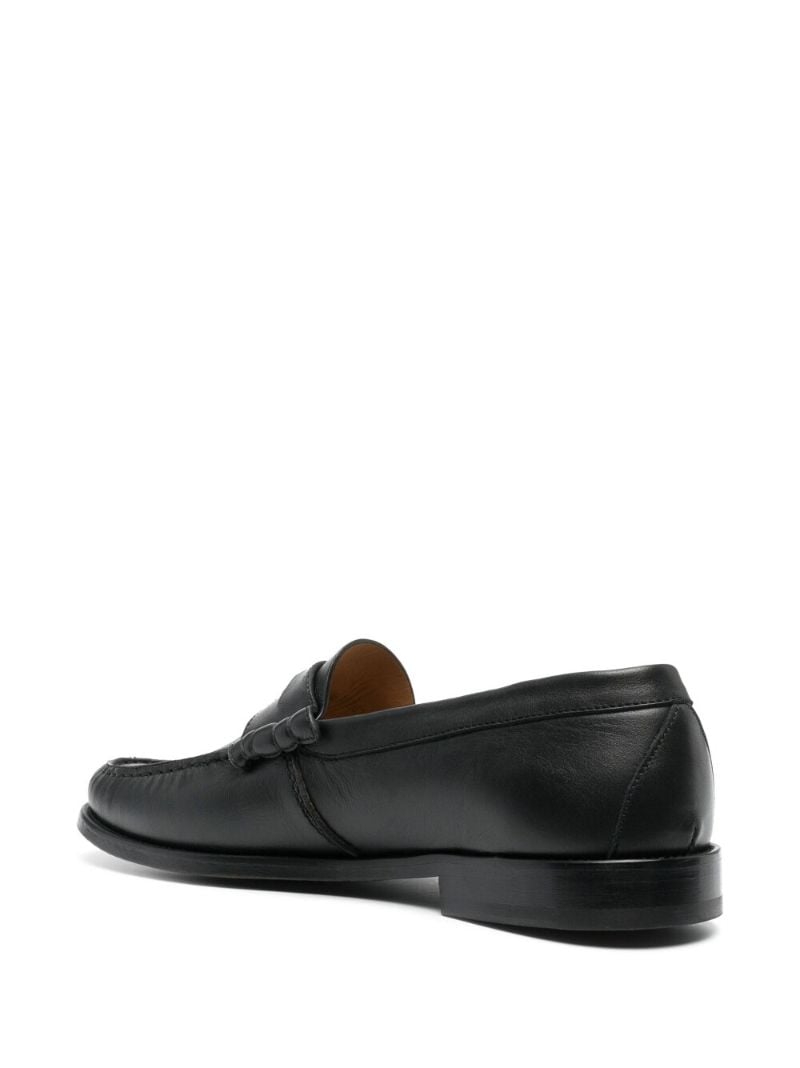 Black Penny Leather Loafers