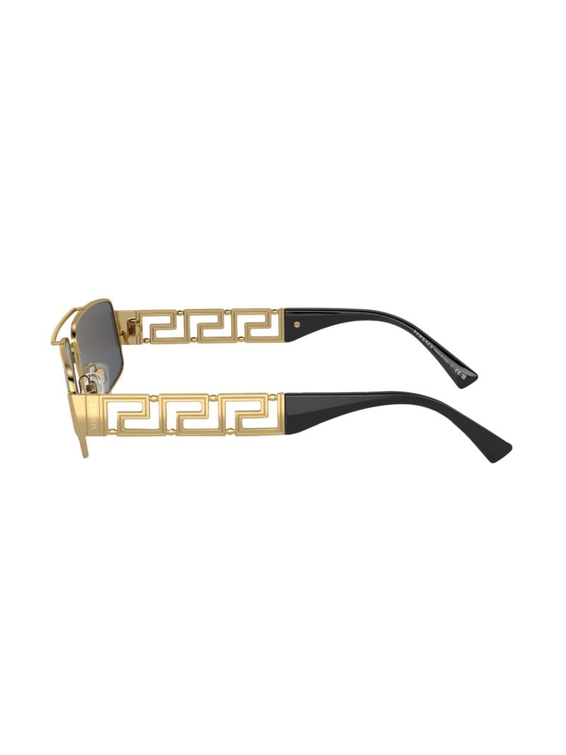Gold-tone Greca Rectangular Sunglasses