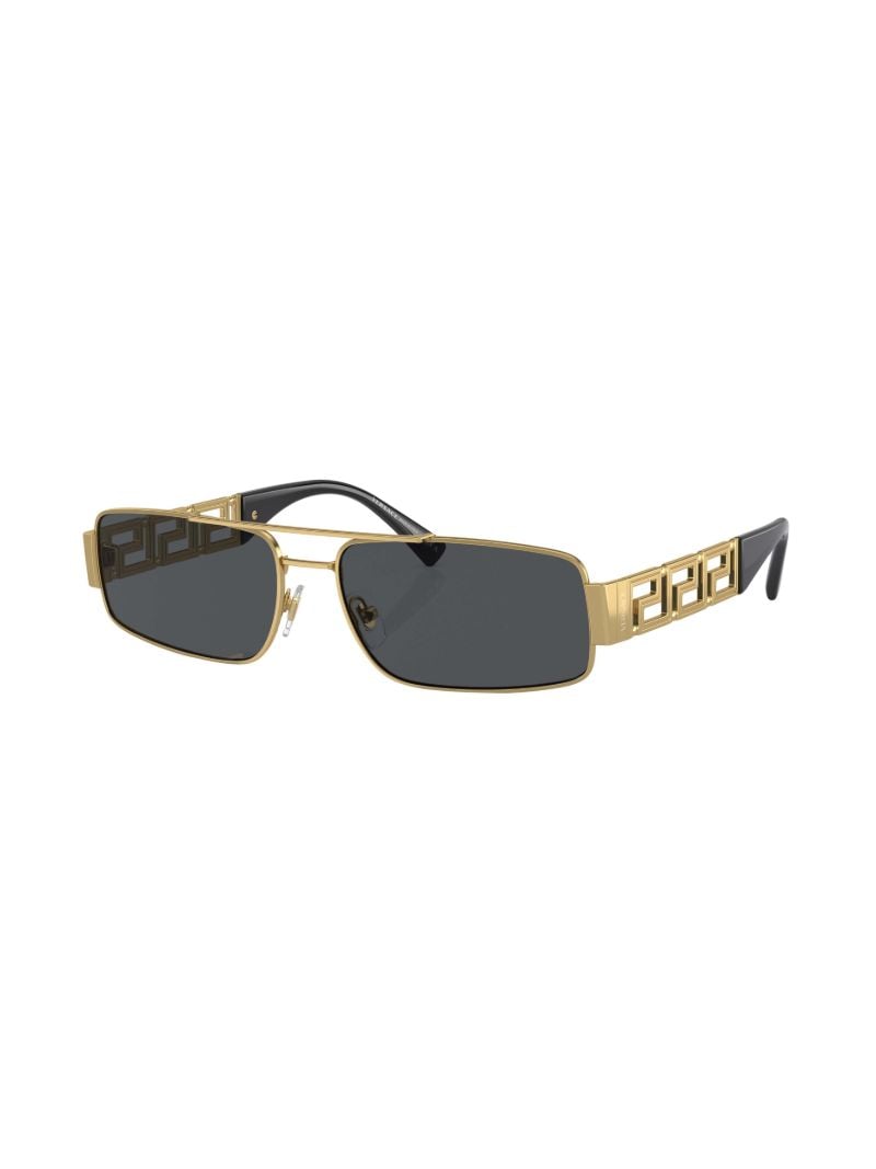 Gold-tone Greca Rectangular Sunglasses