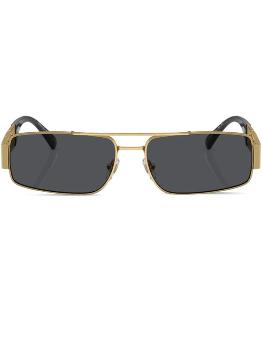 Gold-tone Greca Rectangular Sunglasses