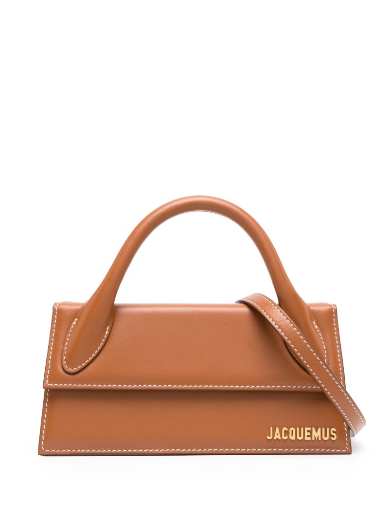 Brown Le Chiquito Long Leather Top Handle Bag