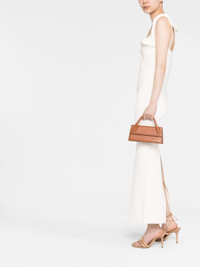 Brown Le Chiquito Long Leather Top Handle Bag