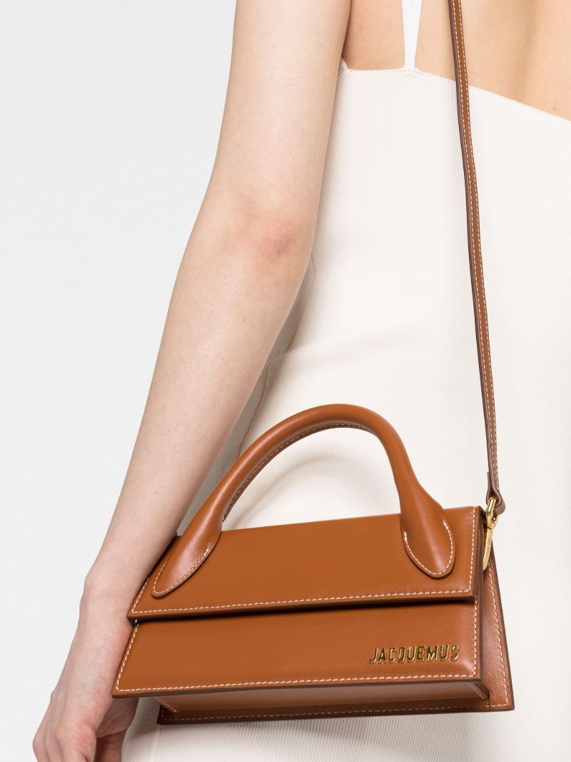Brown Le Chiquito Long Leather Top Handle Bag