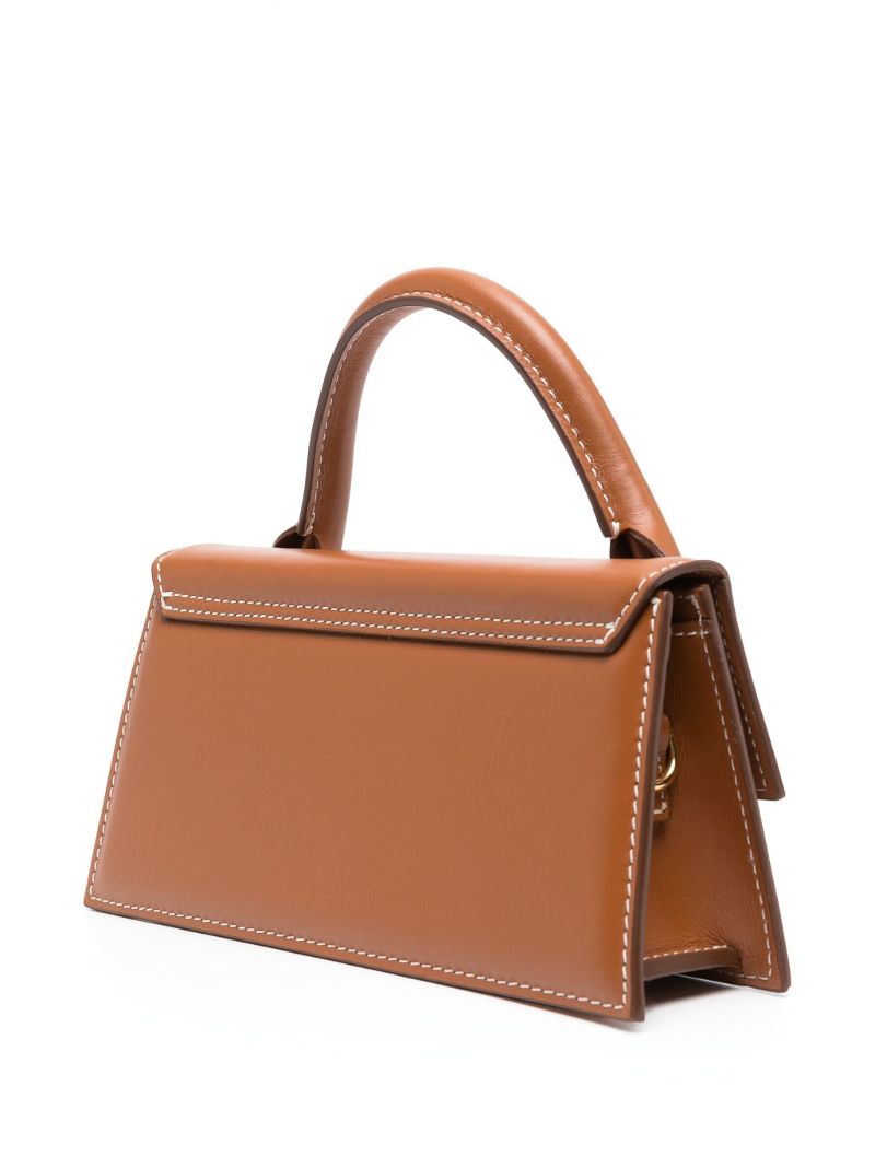 Brown Le Chiquito Long Leather Top Handle Bag