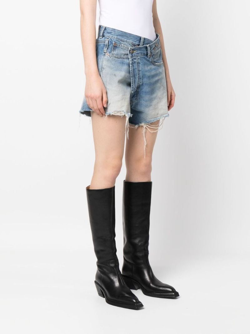 Blue Crossover Denim Shorts