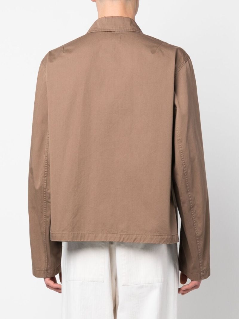 Brown Cotton Shirt Jacket