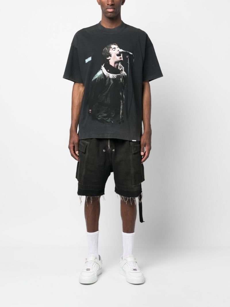 X Liam Gallagher Black Tambourine Printed T-shirt