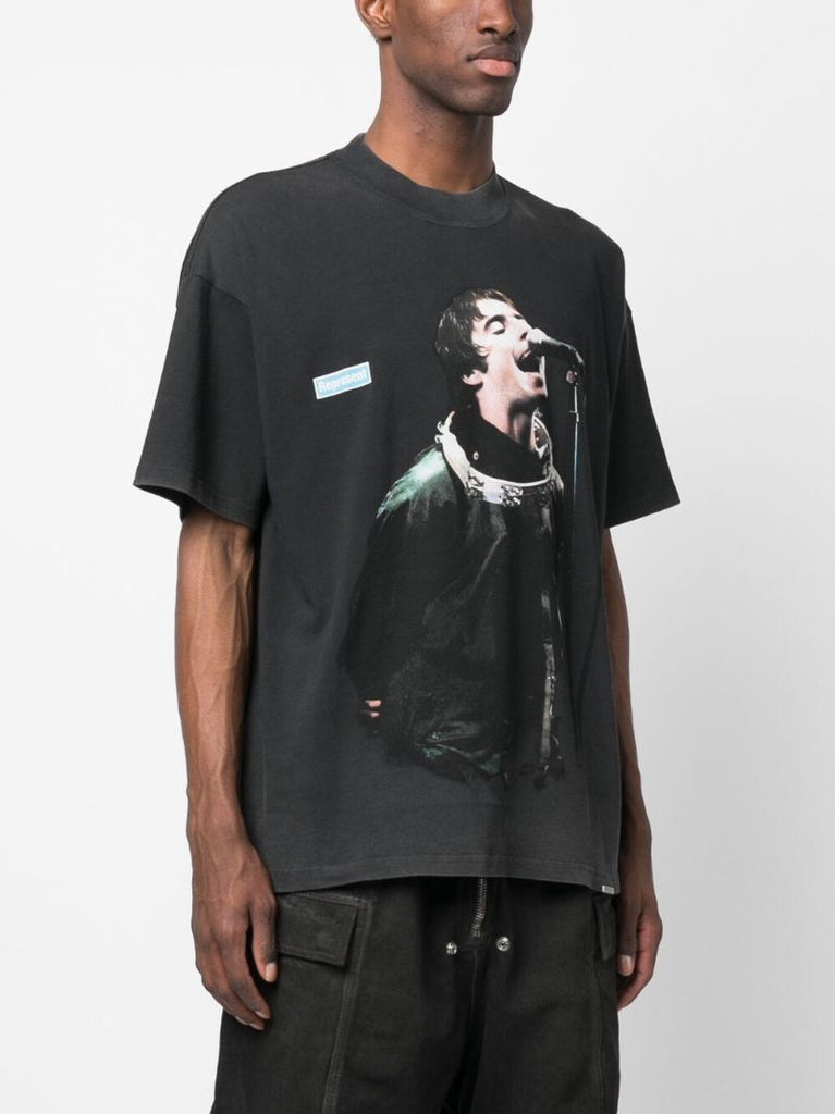 X Liam Gallagher Black Tambourine Printed T-shirt