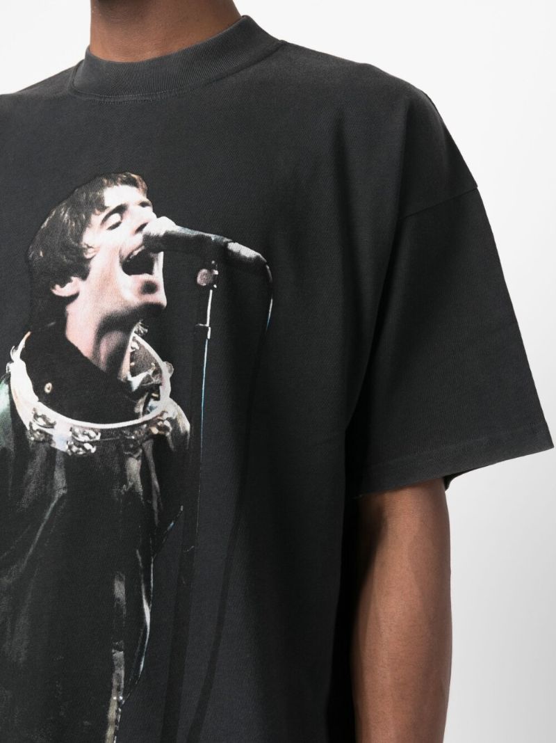 X Liam Gallagher Black Tambourine Printed T-shirt