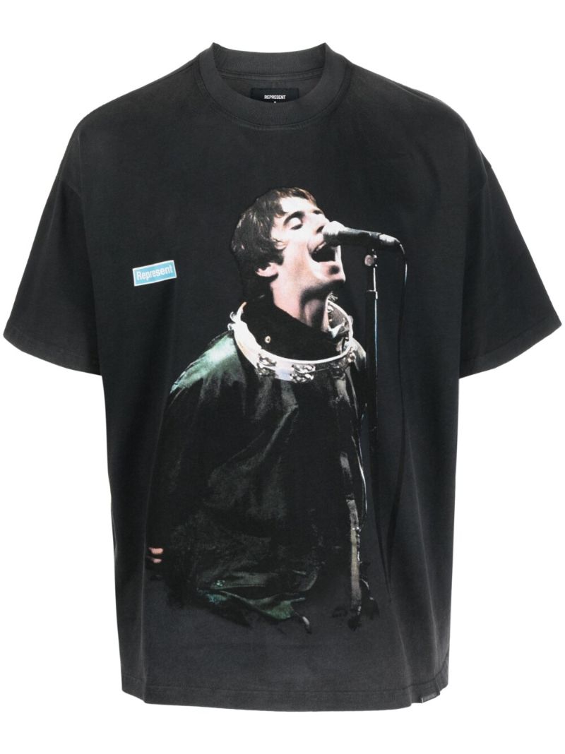 X Liam Gallagher Black Tambourine Printed T-shirt