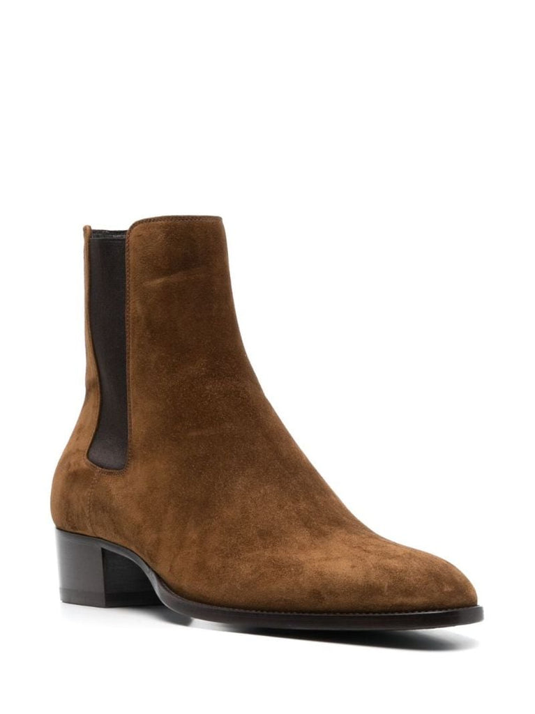 Brown Wyatt 40 Suede Chelsea Boots